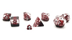 7-Die Set Infused - Ghost - Red (Lab Dice)